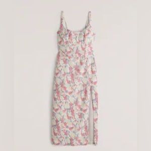 Corset Seamed Midi Dress from Abercrombie & Fitch Size Small